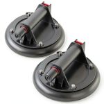 MENGXIANG Vacuum Suction Cups 2Pack Hand-held Glass Lifter 550lb Black-0