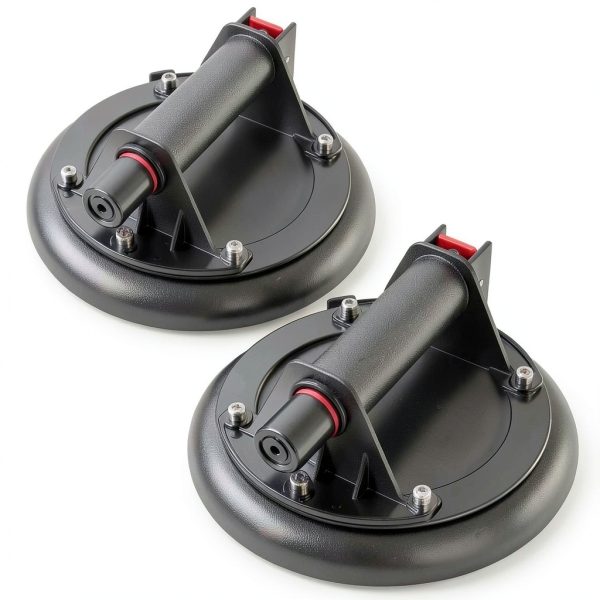 MENGXIANG Vacuum Suction Cups 2Pack Hand-held Glass Lifter 550lb Black-0