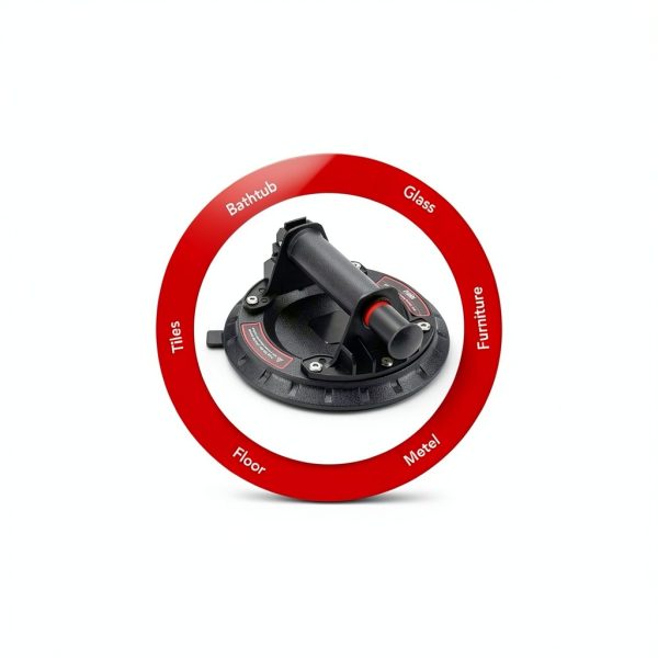 8" Glass Suction Cups to Lift Large Glass,Heavy Duty Industrial Suction Cup Tools with Handle and Carrying Case,Industrial Lifte for Tiles,Windshield,Window,440lbs Lifting Capacity(2 Pack)-5