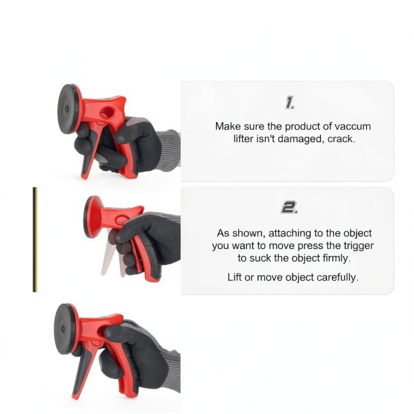 HAUTMEC 2 Pack pistol grip suction cup Lifter Quick Release HT0439-3