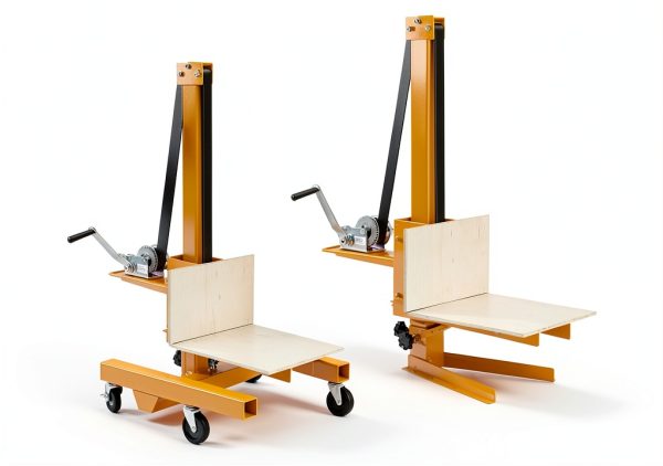 300lbs Manual Winch Stacker ZHAIUPON Steel Lift with Adjustable Height-0