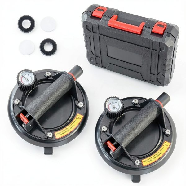 Glass Suction Cups 2 Pack 8" Heavy Duty Lifter with Gauge by BaoNeedy-0