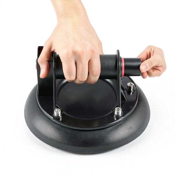 MENGXIANG Vacuum Suction Cups 2Pack Hand-held Glass Lifter 550lb Black-5