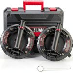 8" Glass Suction Cups to Lift Large Glass,Heavy Duty Industrial Suction Cup Tools with Handle and Carrying Case,Industrial Lifte for Tiles,Windshield,Window,440lbs Lifting Capacity(2 Pack)-0