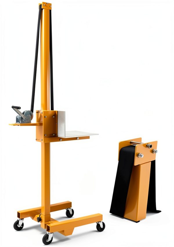 300lbs Manual Winch Stacker ZHAIUPON Steel Lift with Adjustable Height-4