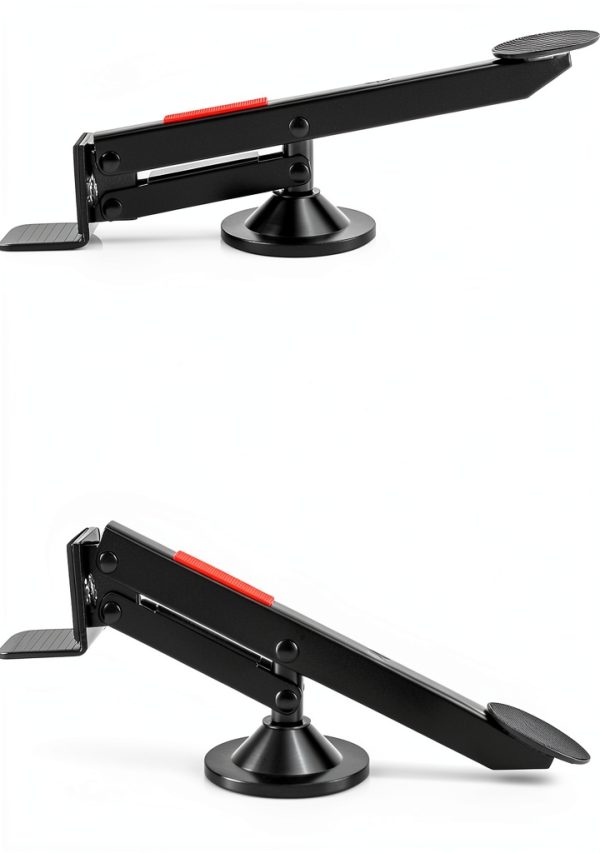 QWORK Swivel Door Lifter, Black Metal Door Installation Tool for-1