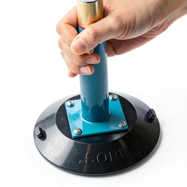 A pair of 6" Vertical Vacuum Suction Cup with Metal Handle,Heavy Duty Vertical Hand-held Cups for Flat to Curved Surfaces, Brass Pump with Protective Cover (2 PACK)-3