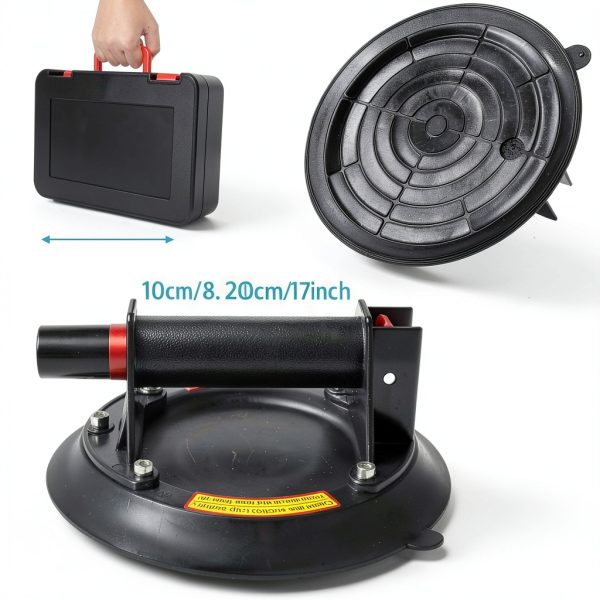 Glass Suction Cups 2 Pack 8 inch Vacuum Suction Cup to Lift Large Glass 330 LBS Lifting Capacity Heavy Duty Industrial Suction Cup Tools with Carrying Case, for Tiles,Windshield,Window-6