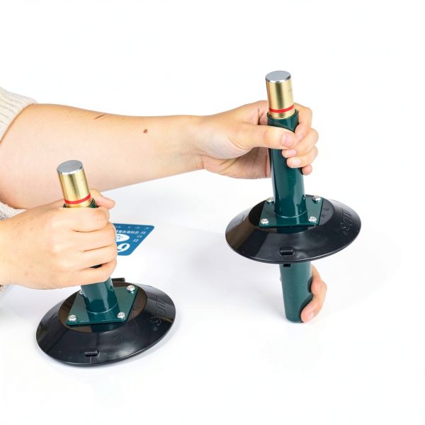 A pair of 6" Vertical Vacuum Suction Cup with Metal Handle,Heavy Duty Vertical Hand-held Cups for Flat to Curved Surfaces, Brass Pump with Protective Cover (2 PACK)-5